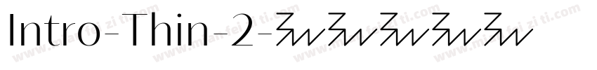 Intro-Thin-2字体转换