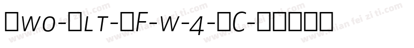 Zwo-Alt-LF-w-4-SC字体转换