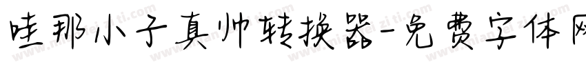 哇那小子真帅转换器字体转换