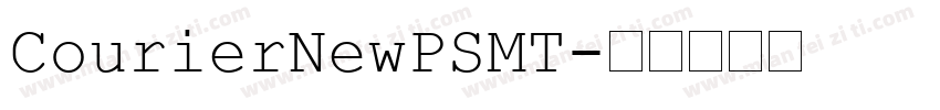 CourierNewPSMT字体转换