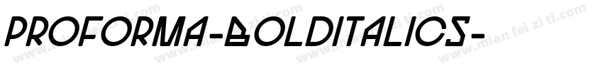 Proforma-BoldItalicS字体转换
