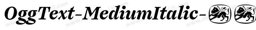 OggText-MediumItalic字体转换