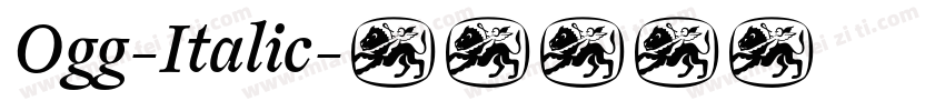 Ogg-Italic字体转换