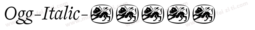 Ogg-Italic字体转换
