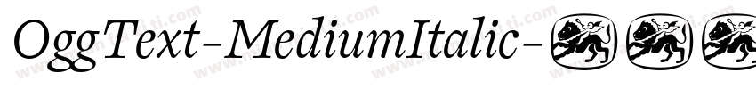 OggText-MediumItalic字体转换