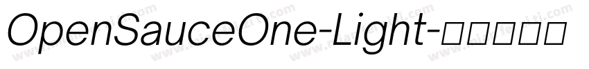 OpenSauceOne-Light字体转换