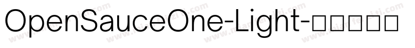 OpenSauceOne-Light字体转换