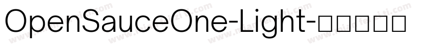 OpenSauceOne-Light字体转换