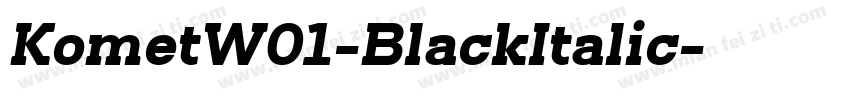 KometW01-BlackItalic字体转换