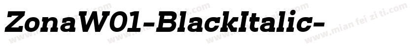 ZonaW01-BlackItalic字体转换