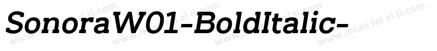 SonoraW01-BoldItalic字体转换
