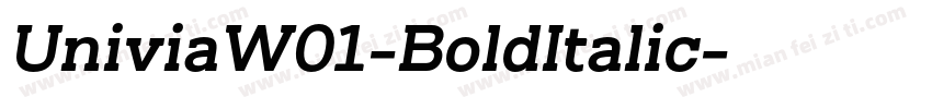 UniviaW01-BoldItalic字体转换