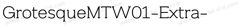 GrotesqueMTW01-Extra字体转换