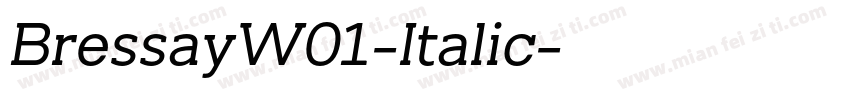 BressayW01-Italic字体转换