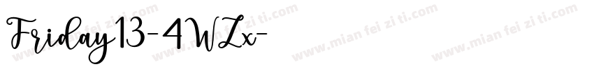 Friday13-4WZx字体转换