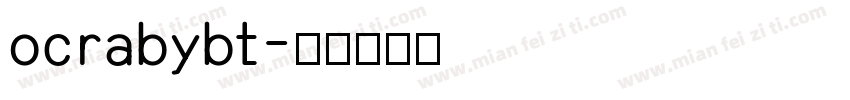 ocrabybt字体转换