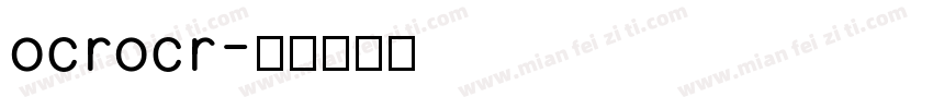 ocrocr字体转换