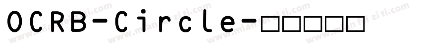 OCRB-Circle字体转换