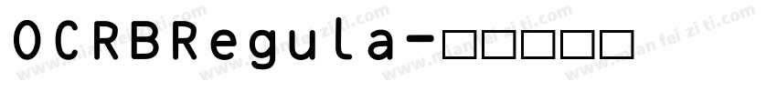 OCRBRegula字体转换