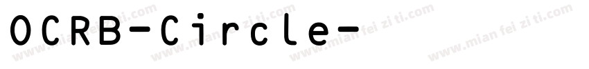 OCRB-Circle字体转换