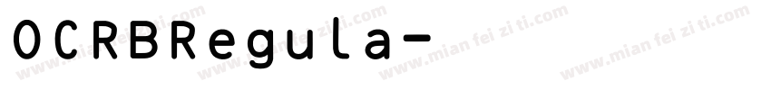 OCRBRegula字体转换