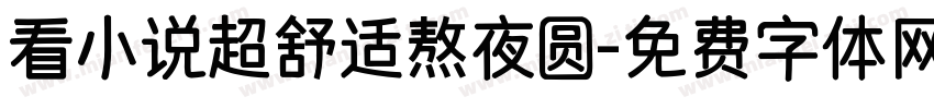 看小说超舒适熬夜圆字体转换
