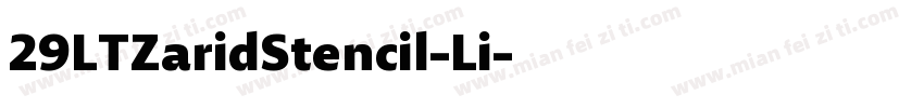29LTZaridStencil-Li字体转换