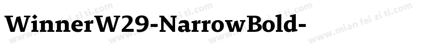 WinnerW29-NarrowBold字体转换