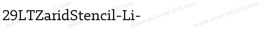29LTZaridStencil-Li字体转换