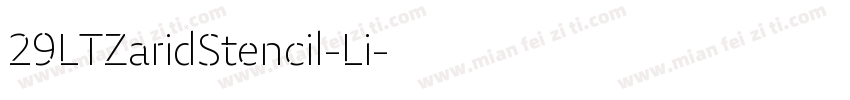 29LTZaridStencil-Li字体转换