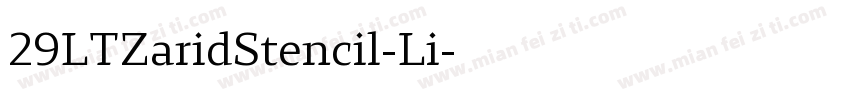 29LTZaridStencil-Li字体转换