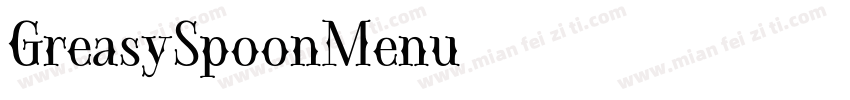GreasySpoonMenu字体转换