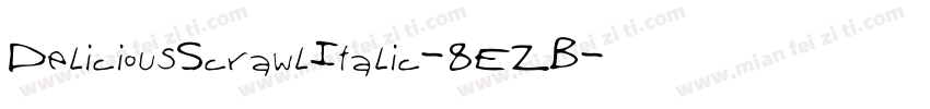 DeliciousScrawlItalic-8EZB字体转换