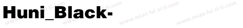 Huni_Black字体转换
