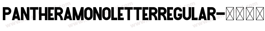 PANTHERAMONOLETTERRegular字体转换