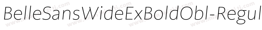 BelleSansWideExBoldObl-Regular字体转换