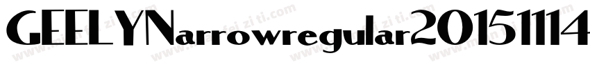 GEELYNarrowregular20151114◆字体转换