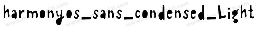 harmonyos_sans_condensed_Light字体转换