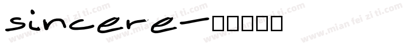 sincere字体转换