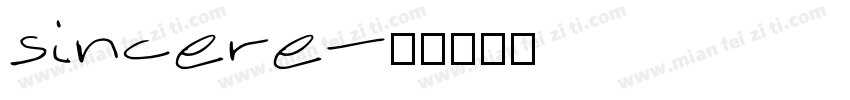 sincere字体转换