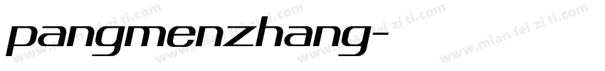 pangmenzhang字体转换