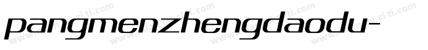 pangmenzhengdaodu字体转换