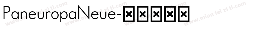 PaneuropaNeue字体转换
