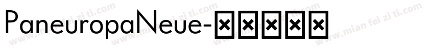 PaneuropaNeue字体转换