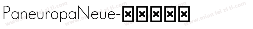 PaneuropaNeue字体转换