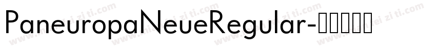 PaneuropaNeueRegular字体转换