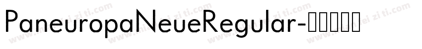 PaneuropaNeueRegular字体转换
