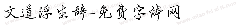 文道浮生辞字体转换