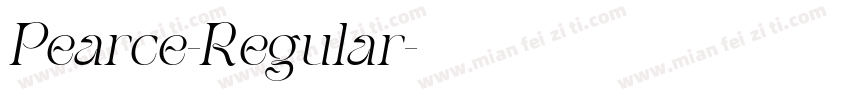 Pearce-Regular字体转换
