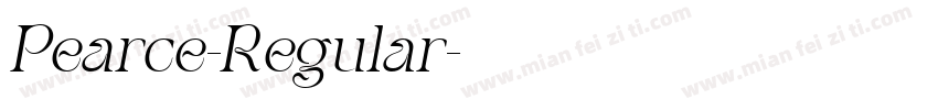 Pearce-Regular字体转换